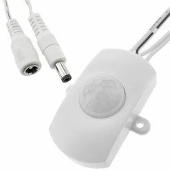 Best Sale 🎉 BeMatik Détecteur de mouvement infrarouge 5 x 4 x 2,2 cm DC blanc 🎁