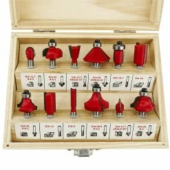 Cheapest 😀 BeMatik Coffret de 12 fraises TCT à défoncer en carbure de tungstène 1/2" pour fraiseuse ⭐ -Sam Outillage STORE 8434852169813 4