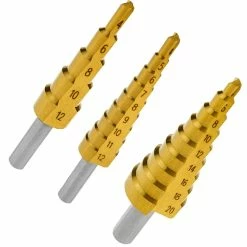 Cheapest 🎉 BeMatik Foret à étages spiral pour perceuse et meuleuse 3 pièces hélicoïdales 🎁