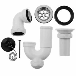 Buy 🤩 PrimeMatik Siphon courbé extensible pour lavabo-bidet 1 "1/2 x ∅ 70 mm 💯 -Sam Outillage STORE 8434852201315 7