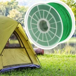 Promo 🎁 PrimeMatik Corde tressée à fils multiples PP 100 m x 3 mm vert 🎉 -Sam Outillage STORE 8434852201865 3