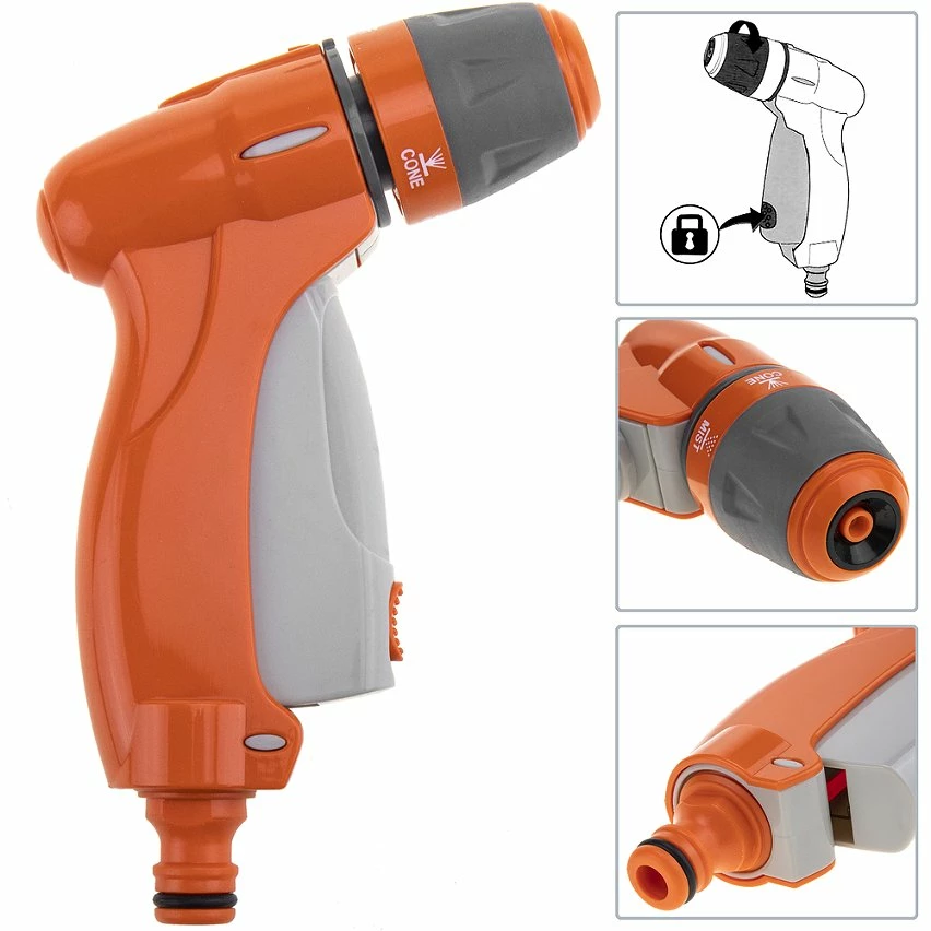 Best deal 🤩 PrimeMatik Pistolet d'arrosage à 3 modes réglable avec connecteur rapide ⭐ 2 Best deal 🤩 PrimeMatik Pistolet d'arrosage à 3 modes réglable avec connecteur rapide ⭐ – Image 2