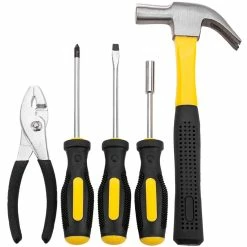 Wholesale 👏 PrimeMatik Jeu d'outils de base de 78 pièces. Tournevis, pinces, marteau, ruban à mesurer, etc. 👏 -Sam Outillage STORE 8434852224321 5