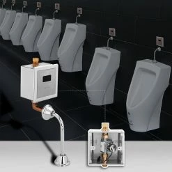 Deals ❤️ PrimeMatik Robinet de chasse automatique infrarouge pour WC avec entrée d'eau verticale 🎉 -Sam Outillage STORE 8434852226615 4