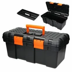 Cheap 😀 ECD Germany Boîte à outils 50x25x23 cm, avec compartiment intermédiaire en plastique dur, vide 🥰