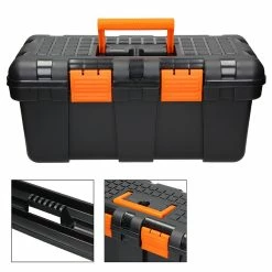 Cheap 😀 ECD Germany Boîte à outils 50x25x23 cm, avec compartiment intermédiaire en plastique dur, vide 🥰 -Sam Outillage STORE 8711295620935 4