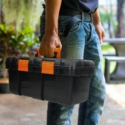 Cheap 😀 ECD Germany Boîte à outils 50x25x23 cm, avec compartiment intermédiaire en plastique dur, vide 🥰 -Sam Outillage STORE 8711295620935 6