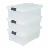 Outlet ✔️ Sans marque IRIS OHYAMA Lot de 3 boites de rangement avec fermeture clic - Power Box - SK-430 - Transparent - 43 L - 63,5 x 44,6 x 23 cm 🎉