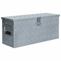 Cheap ❤️ vidaXL Boîte en aluminium 76,5 x 26,5 x 33 cm Argenté 🧨