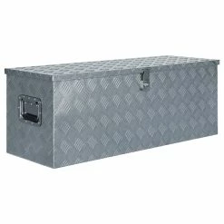 Hot Sale 🥰 vidaXL Boîte en aluminium 110,5 x 38,5 x 40 cm Argenté 😀
