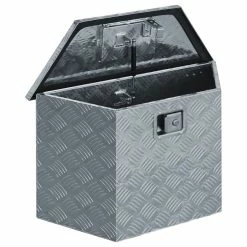 Top 10 🧨 vidaXL Boîte en aluminium 70 x 24 x 42 cm Trapézoïdal Argenté 😀 -Sam Outillage STORE 8718475616399 3