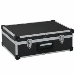 Promo 🧨 vidaXL Valise à outils 46 x 33 x 16 cm Noir Aluminium 🎁