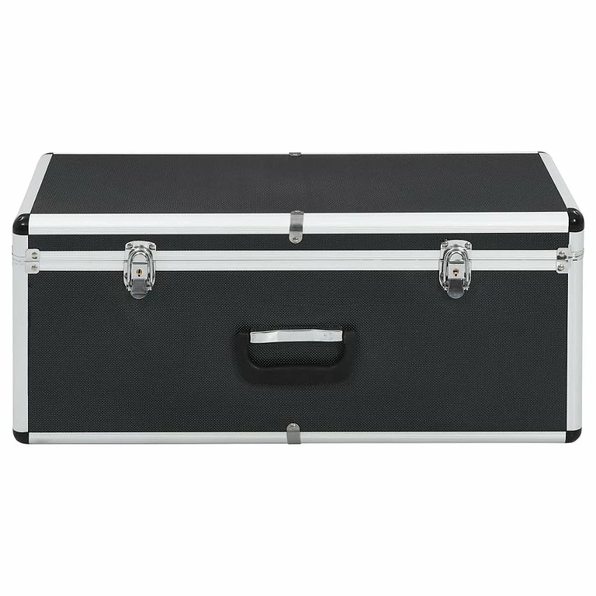 Best Pirce 🥰 vidaXL Boîtes de rangement 2 pcs Noir Aluminium 🔔 3 Best Pirce 🥰 vidaXL Boîtes de rangement 2 pcs Noir Aluminium 🔔 – Image 3