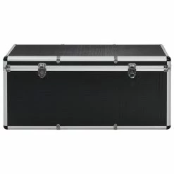 Outlet 👍 vidaXL Boîtes de rangement 3 pcs Noir Aluminium 😍 -Sam Outillage STORE 8718475730170 4