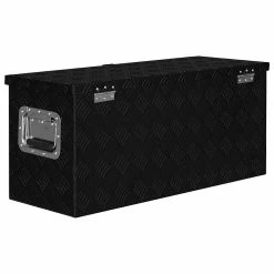 Best reviews of 🧨 vidaXL Boîte en aluminium 80x30x35 cm Noir 🤩 -Sam Outillage STORE 8719883986906 3