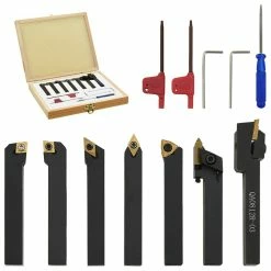 Outlet ⭐ vidaXL Jeu d’outils de tournage indexables 12 pcs 8x8 mm 70 mm 🤩