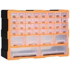 Brand new 🌟 vidaXL Organisateur multi-tiroirs avec 40 tiroirs 52x16x37,5 cm ✔️