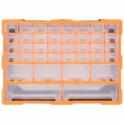 Brand new 🌟 vidaXL Organisateur multi-tiroirs avec 40 tiroirs 52x16x37,5 cm ✔️ -Sam Outillage STORE 8720286058718 3