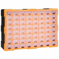 Best deal 🌟 vidaXL Organisateur multi-tiroirs avec 64 tiroirs 52x16x37,5 cm 🤩
