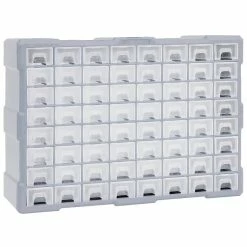 Promo 👏 vidaXL Organisateur multi-tiroirs avec 64 tiroirs 52x16x37,5 cm ✨