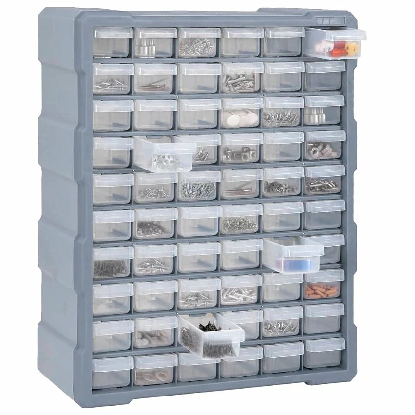 Deals ❤️ vidaXL Organisateur multi-tiroirs avec 60 tiroirs 38x16x47,5 cm 👏 2 Deals ❤️ vidaXL Organisateur multi-tiroirs avec 60 tiroirs 38x16x47,5 cm 👏 – Image 2