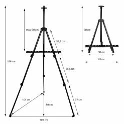Cheap 🔥 ECD Germany Chevalet avec tablette et support pour peinture Pinceaux, sac de transport inclus 🎁 -Sam Outillage STORE 8720573073882 6